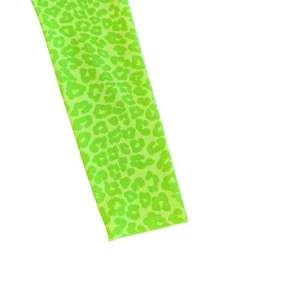 Beach Riot Sport Ayla Neon Green Animal Print Leggings Cheetah Workout Sz Small - Picture 9 of 11